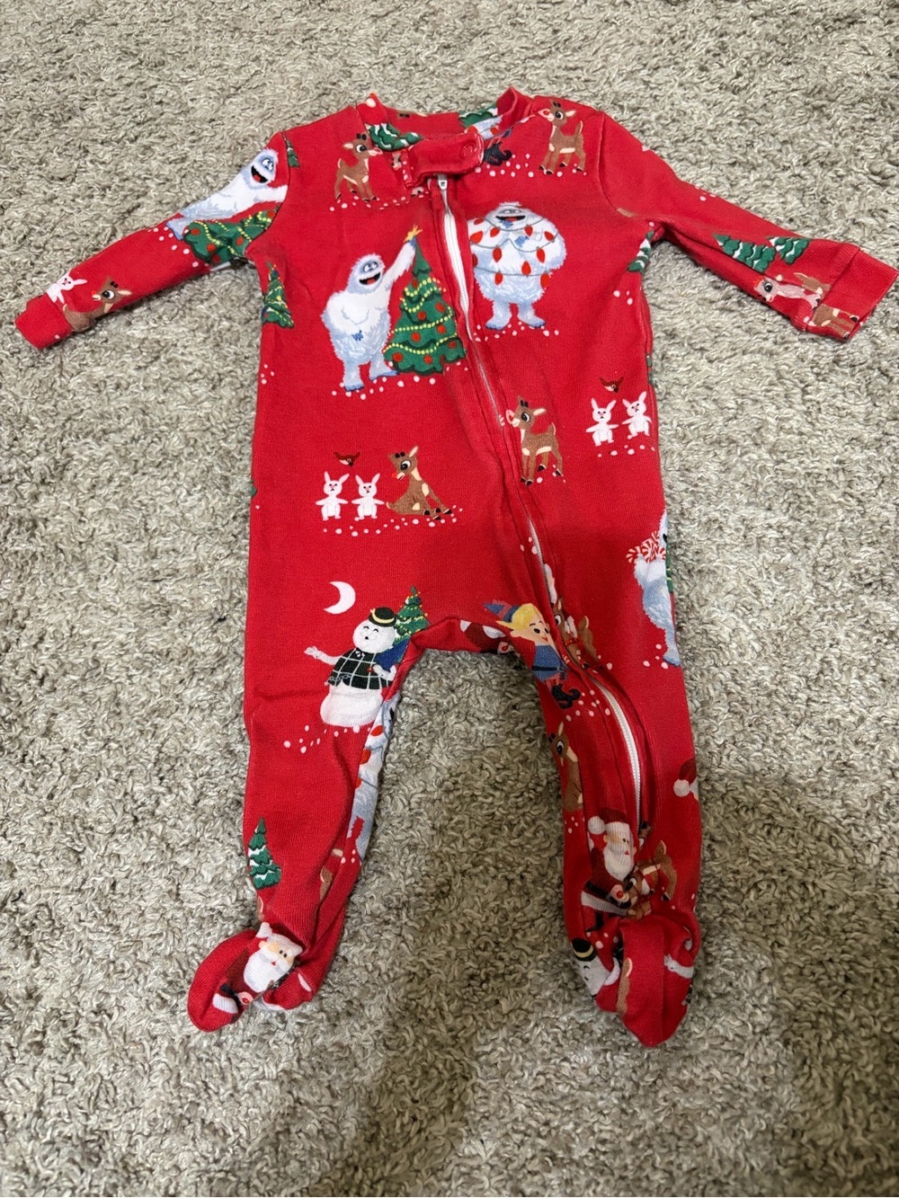Pottery Barn Kids Red Rudolph Footed One-Piece